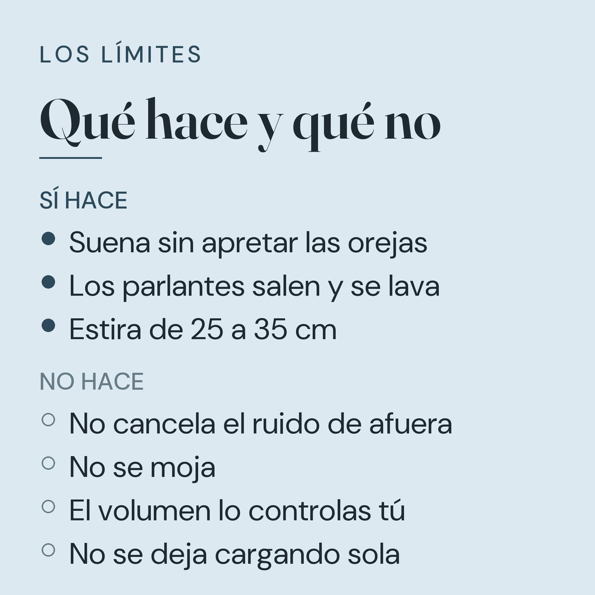 Que hace y que no hace la diadema con audio